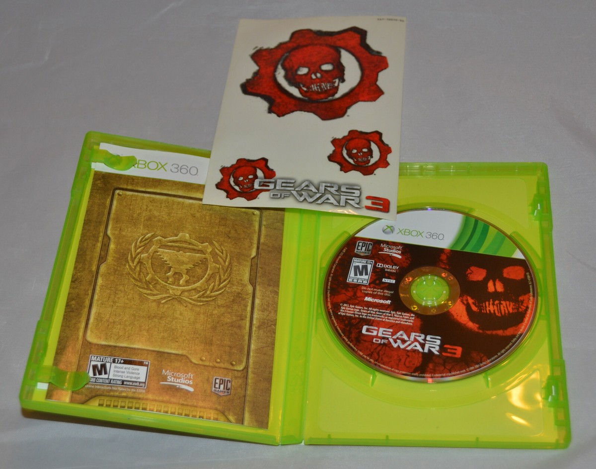Autographed GEARS OF WAR 3 XBOX 360 SIGNED by Lead Development