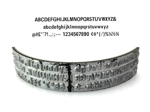 No.1120-12A Univers Bold Type Shuttle for Varityper Typewriter Hammond