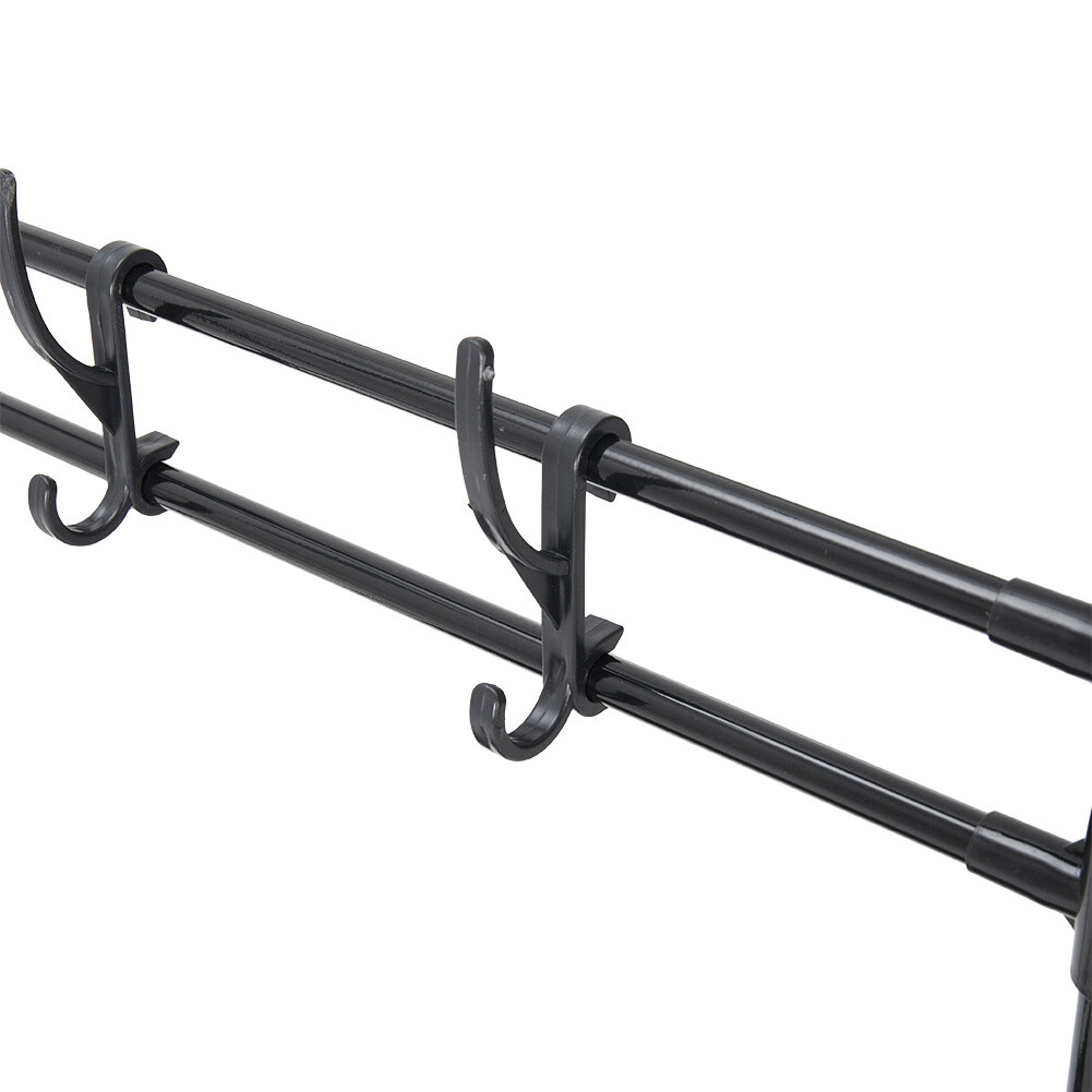 Metal Hat Coat Rack Stand Shoe Storage Shelves Hallway Organizer