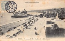 France 1905 Nice Promenade des Anglais a vol d oiseau Carriage vintage postcard