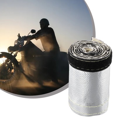 1x Metallic Heat Shield Sleeve Protector Insulated Wire Hose Cover Mat Wrap Tube