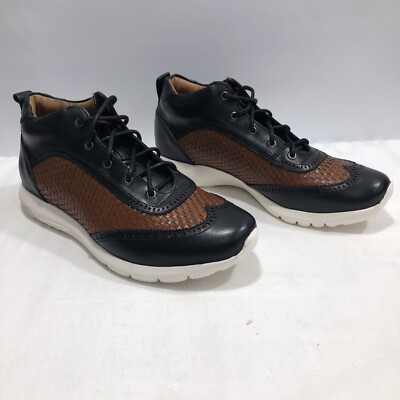 Marc Joseph, Men's ''NY Plaza'', Color: Black Napa/Tan Weave Size 7 US
