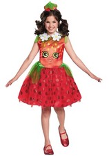 Shopkins Strawberry Kiss Girls Child Costume Size Med 7-8