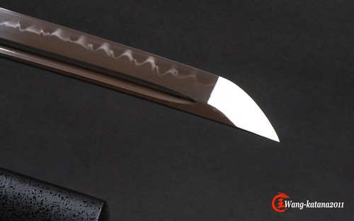 Espada afilada de acero templado T10 katana japonesa samurái tang completa hamon real - Imagen 10 de 12