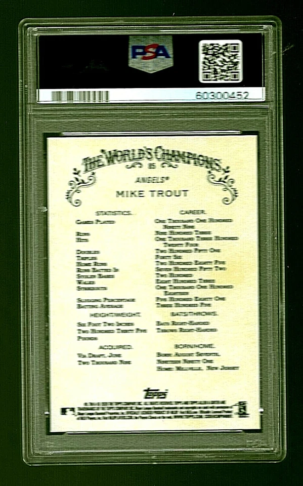 2020 TOPPS ALLEN & GINTER BASEBALL CARD #85 MIKE TROUT PSA 10 LOS ANGELES ANGELS - Image 4 of 4