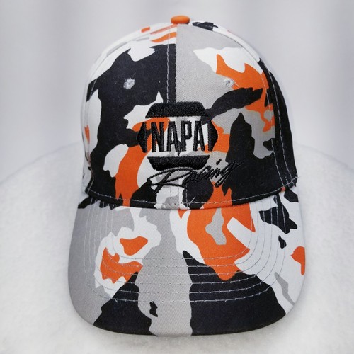 Napa Racing Hat Cap Adjustable Strap Disrupted Camo Logo Casual Workwear Mens