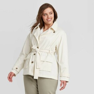cream blazer plus size