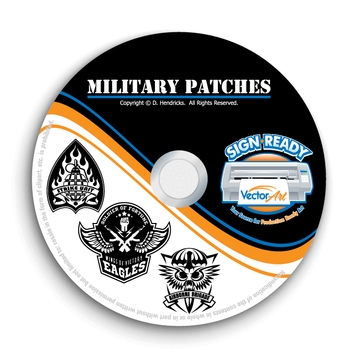 MILITARY ARMY NAVY PATCHES CLIPART -VECTOR CLIP ART -VINYL CUTTER PLOTTER EPS CD