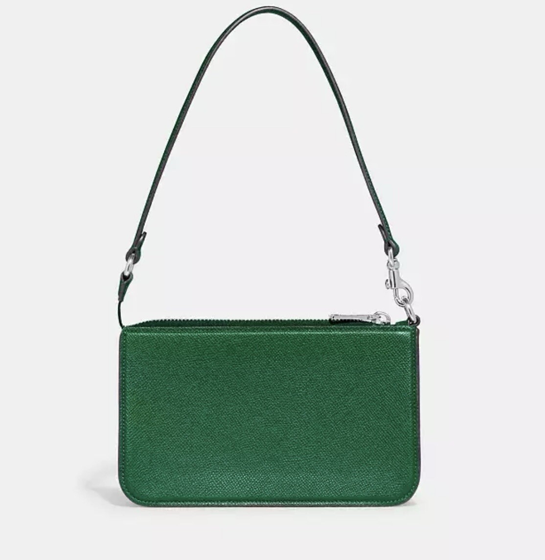 COACH Pouch Bag With Signature Canvas Detail Green NWT CJ797 | eBay