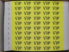 100 PULSERAS TYVEK VIP AMARILLO NEÓN 3/4", PULSERAS DE PAPEL, PULSERAS PARA EVENTOS