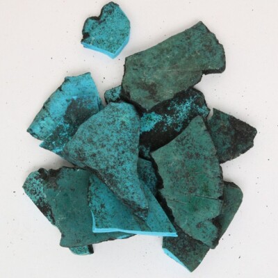 Natural Blue Turquoise Rough Slab – 500 Ct Lot, Arizona Origin, IGL Certified, Color Enhanced Gemstone