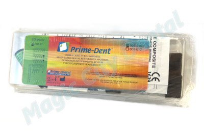 Prime-Dent Light Cure Hybrid Dental Resin Composite Kit - 7 Syringe Kit (#001-010)