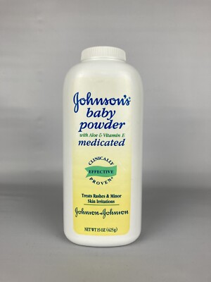 Johnson s Medicated Diaper Rash Baby Powder 15oz W/ Aloe & Vitamin E 75% FULL