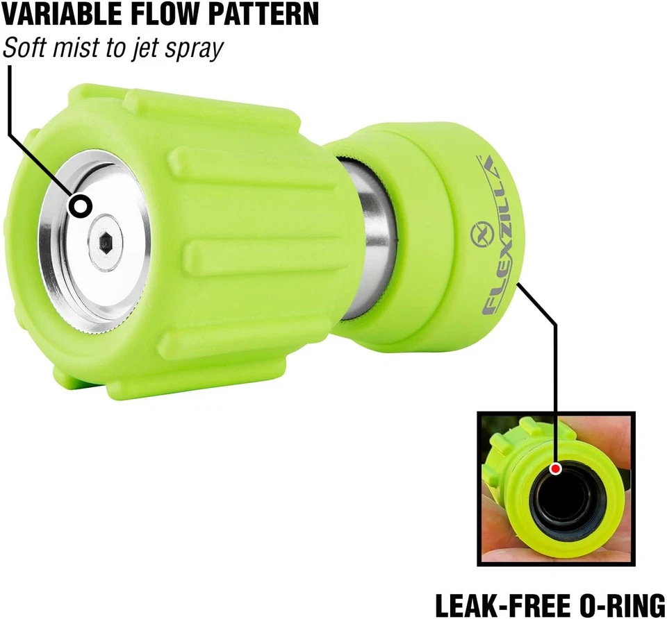 Boquilla de manguera de jardín Flexzilla - Acción de torsión de alta resistencia, NFZG62, Zillagreen™ Foto 3 de 4
