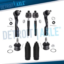 Front Outer Inner Tie Rods Upper Ball Joints for 2003-2006 Toyota Sequoia Tundra