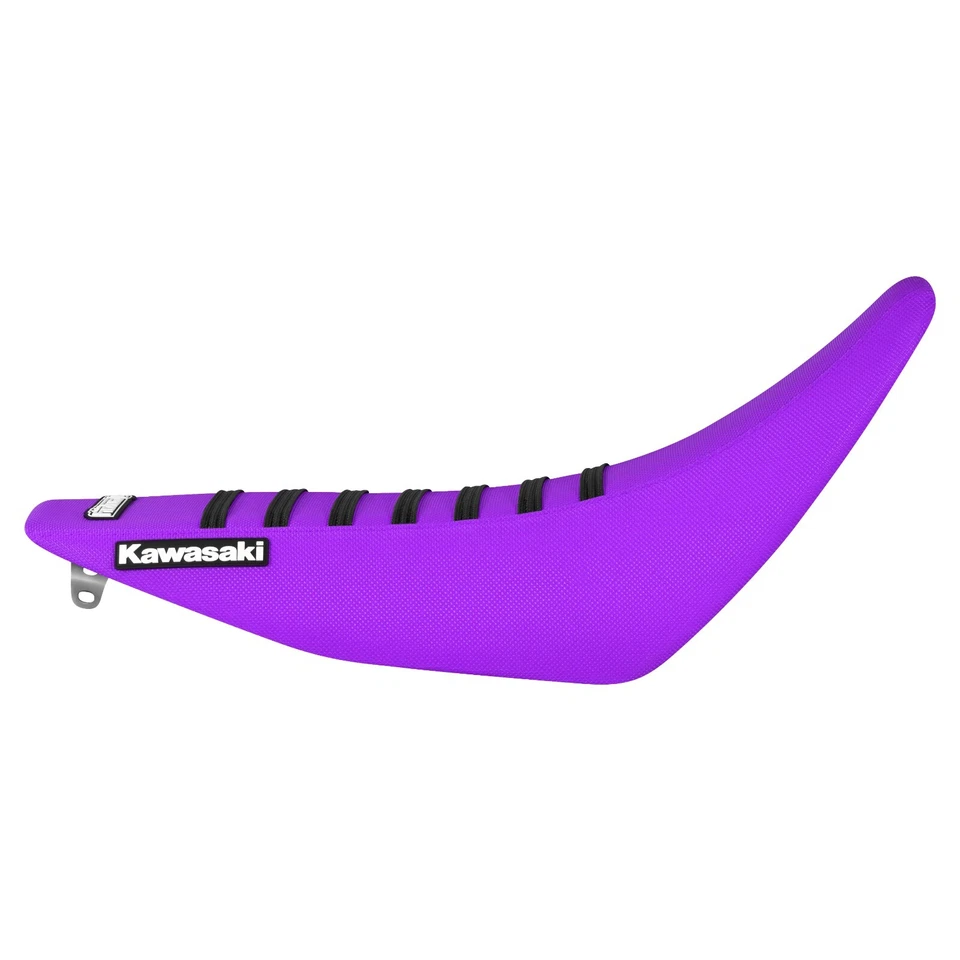 Kawasaki KX125/250 1994-1998 pinza cubierta de asiento todas las costillas púrpura/negro #78 logotipo Foto 2 de 4