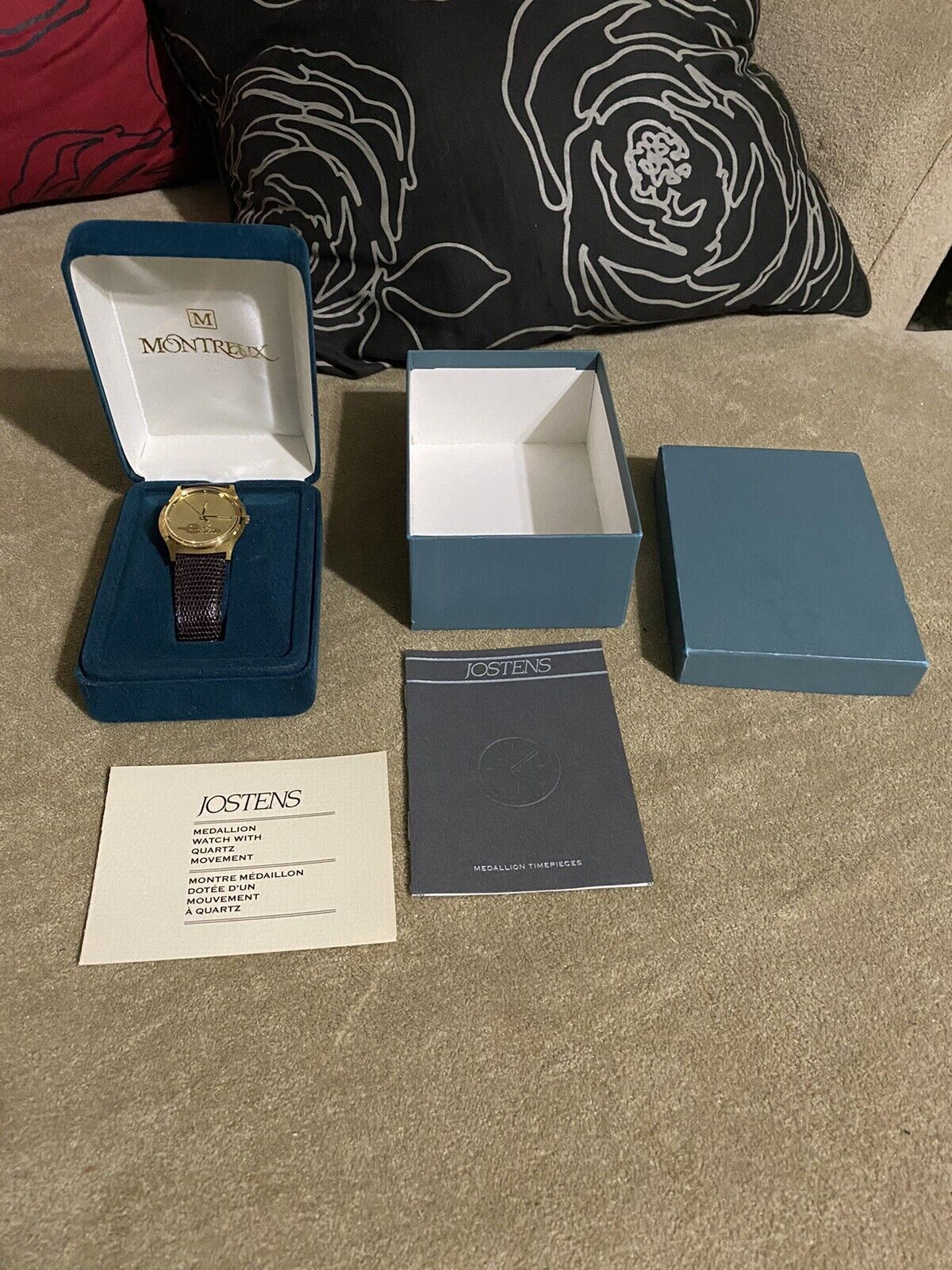 Men's Jostens Gold Tone Watch Toledo Edison Back Is Engraved 3/20/92 With Case.