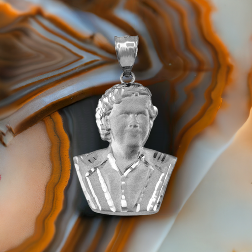 Sterling Silver El Patron Pablo Escobar Satin DC Pendant - Picture 2 of 5