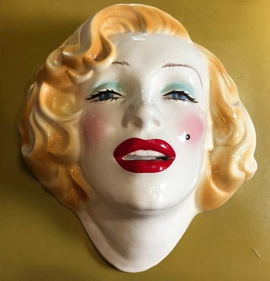 Vintage Marilyn Monroe Ceramic Mask Pretty Face 1980 S Clay Art Ebay