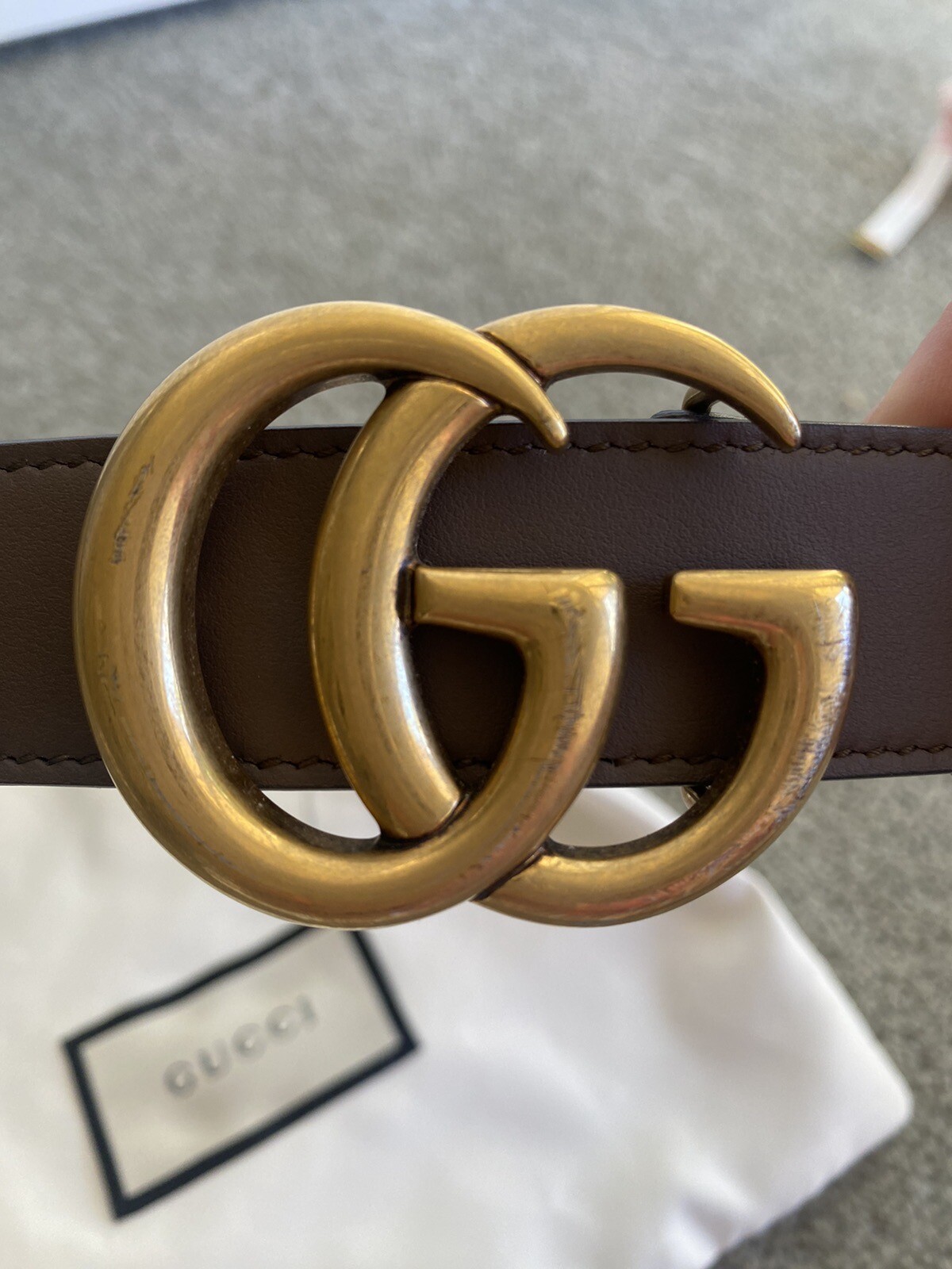 Women’s Gucci belt, Famous GG monogram, 90cm,Brown, Great Condition