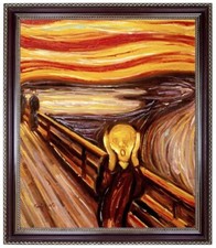 Ölbild, der Schrei, Edvard Munch, Gemälde HANDGEMALT, Ölgemälde 50x60cm