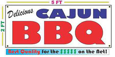 Full Color CAJUN BBQ BANNER Sign NEW Larger Size Barbecue