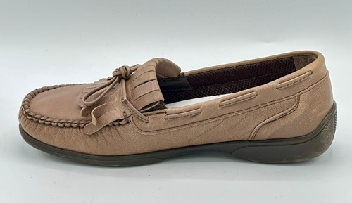 Naturläufer Damen Mokassins Gr. 38 Beige Leder mit Fransen - Bild 4 von 8