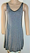 Felina Dress V Neck Pullover Sleeveless Gray Stretchy Shift Size Small