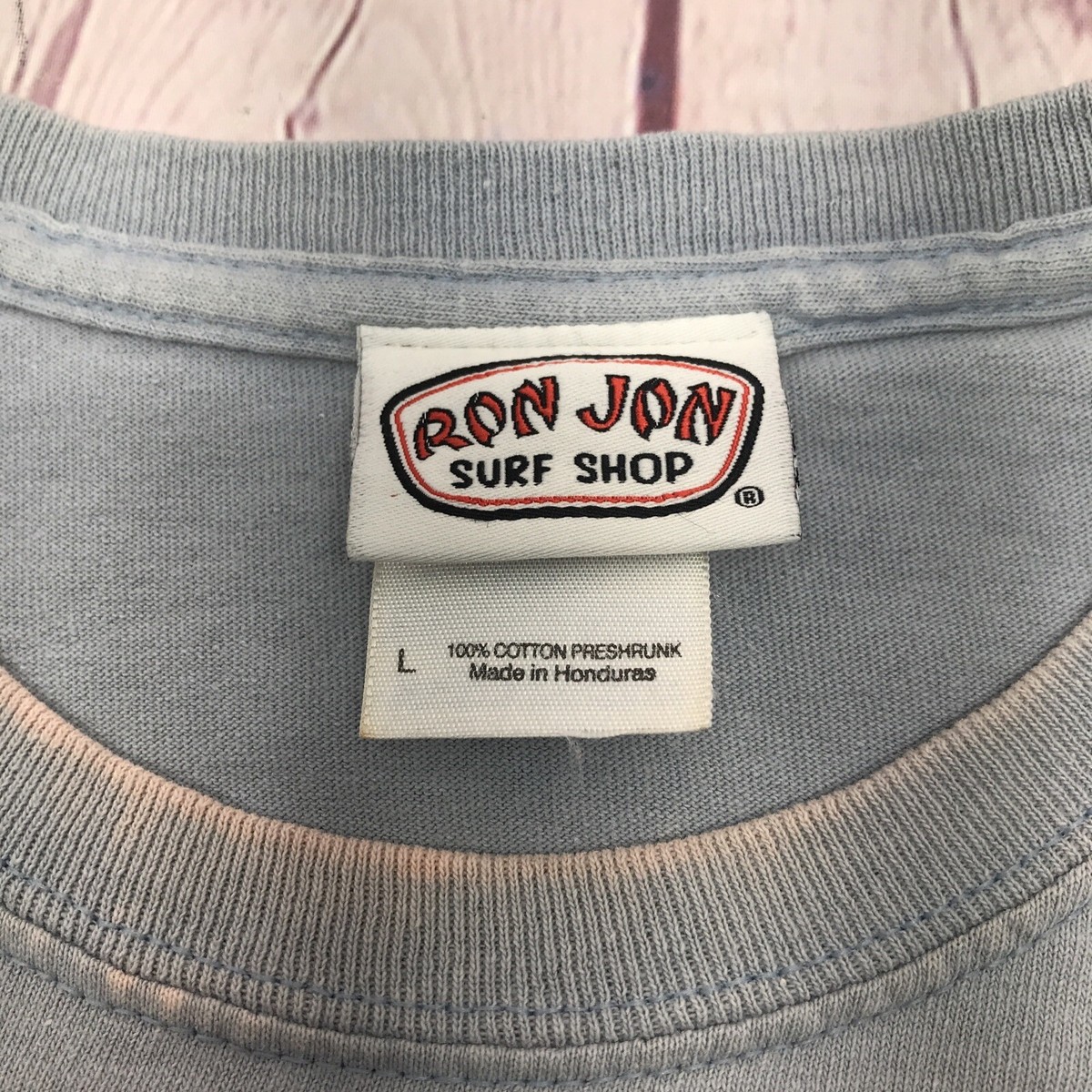 Ron Jon Surf Shop T-Shirt Men's Large Short Sleeve Grand Turk. Faded Green View 4