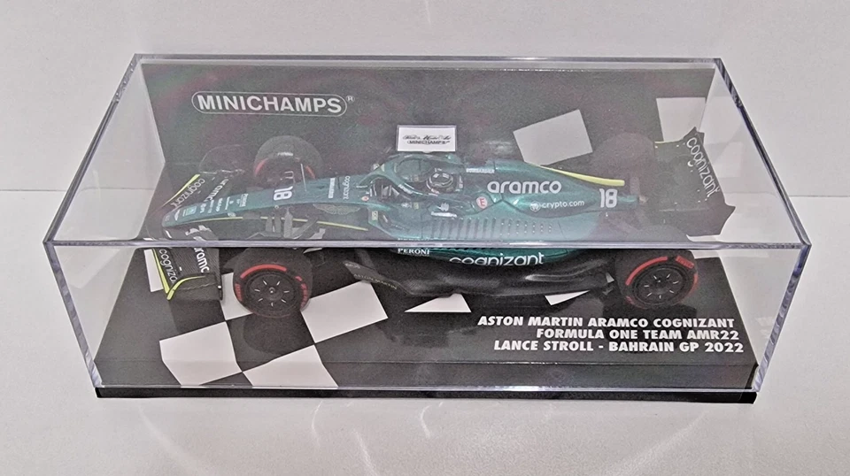 MINICHAMPS 1:43 MODELLINO AUTO F1 ASTON MARTIN AMR22 STROLL BAHRAIN 2022 DIECAST - Immagine 2 di 4