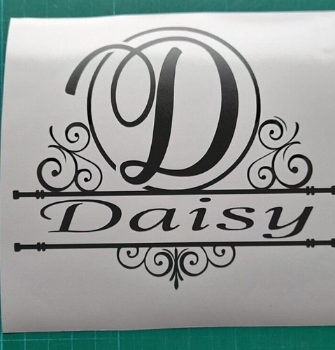 Monogram Name Wall Art Vinyl Decal - Picture 3 of 5
