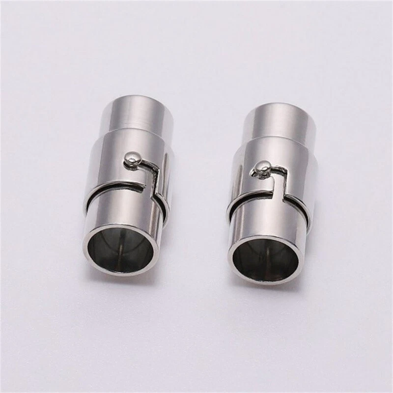 10PCS Magnetic Clasps Jewelry Bracelet Necklace Connector End Cap Leather Cord - Image 2 of 4