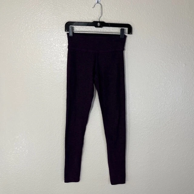 beyond-yoga heather logo workout gym stretch leggings