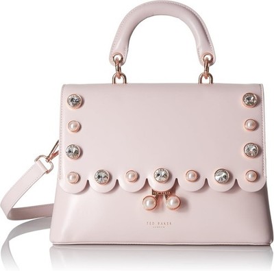 Gorgeous Ted Baker Ballet Pink Pearl Detail Scalloped Sylviaa Bag, NWT