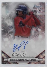 2023 Bowman Sterling Prospect Wave Refractor 102/125 Eddinson Paulino Auto 19n6