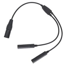 New Aviation Headset GA Dual Plugs to Airbus 5 Pin XLR Headset Adapter