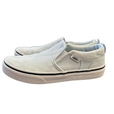 Vans Classic Slip On Shoes Blue Check Girls Size 3.5
