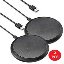 2x Seneo Wireless Fast Charger Charging Pads Dock Compatible Samsung iphone Pad