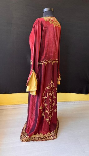 Traditional Red Bindalli Dress, Turkish Sultan Women's Costume, Ottoman Model - Picture 7 of 10