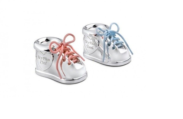 Caja De Dientes Grabada Para Niños Y Niñas, Regalo De Bautizo, Plateada