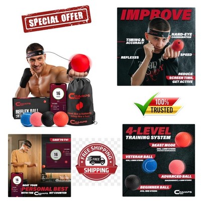 The Ultimate Gift for Fitness: Boxing Reflex Balls with App & 4 Spare Strings
