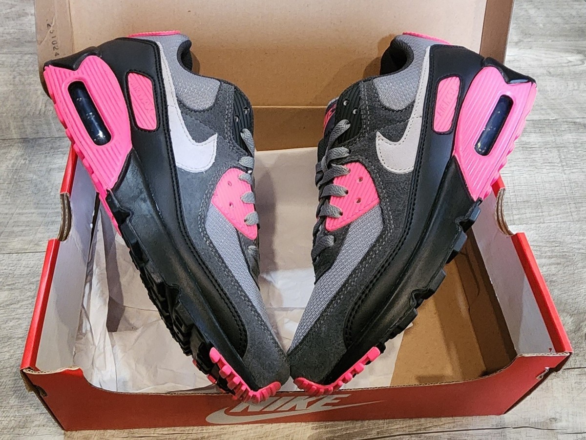 Nike Air Max 90 Shoes Wolf Grey Hyper Pink Black DM0029-010 Men\'s Size 12 Nike Air Max 90 Hyper Pink DM0029-010 main image 4