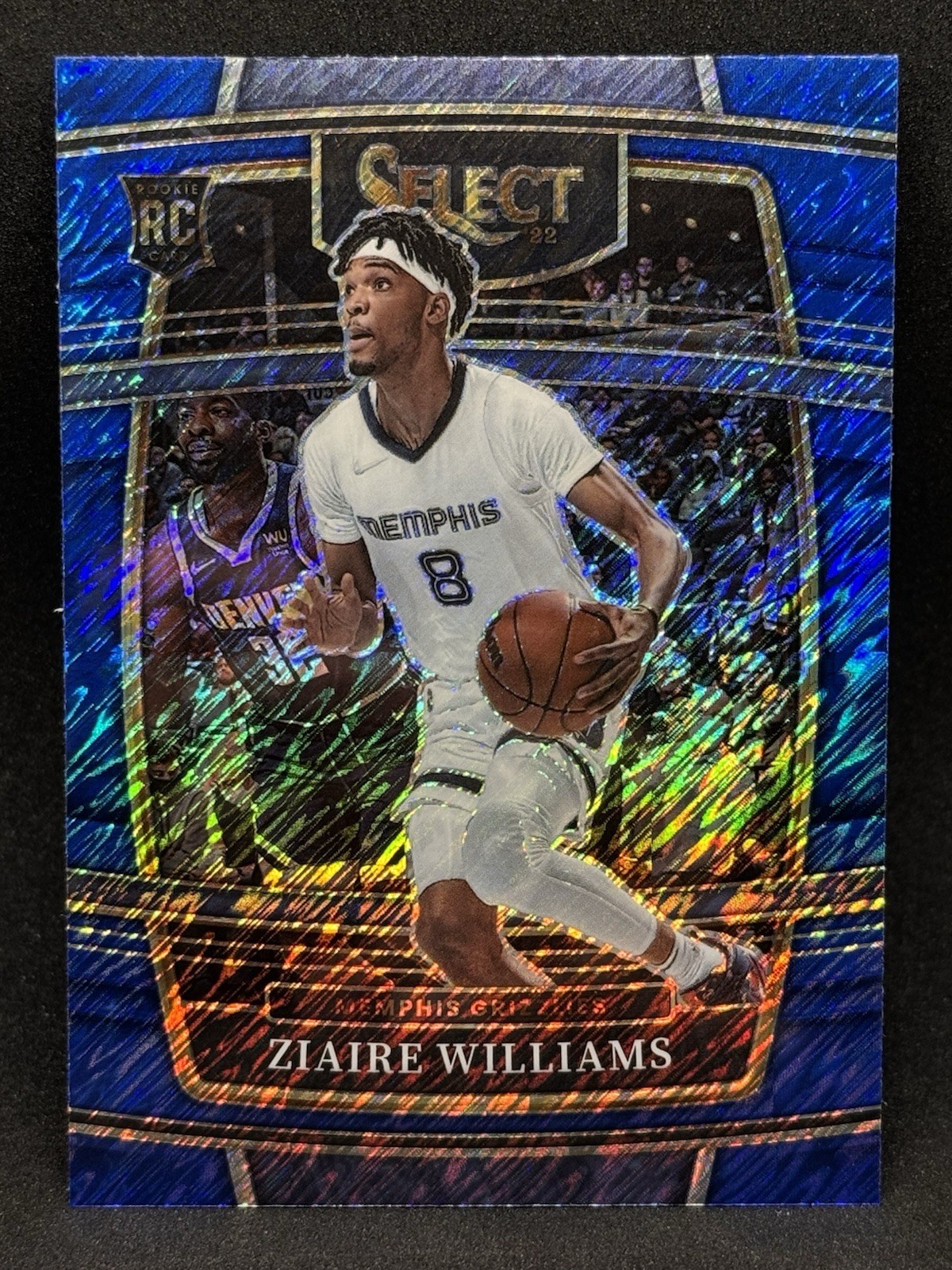 Ziaire Williams 2021-22 Panini Select #86 Blue Shimmer Prizm Rookie (RC)