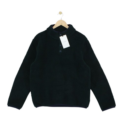 Octobre Editions Snap T Fleece Sweatshirt Mens Size L Green Pullover