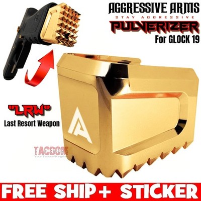 SALE☆激レアBP-2aゴールド☆トミー☆ハンドルアウト！☆ラージアイパッチ！ AGGRESSIVE ARMS PULVERIZER GOLD +0 MAGAZINE EXTENSION BASE PAD