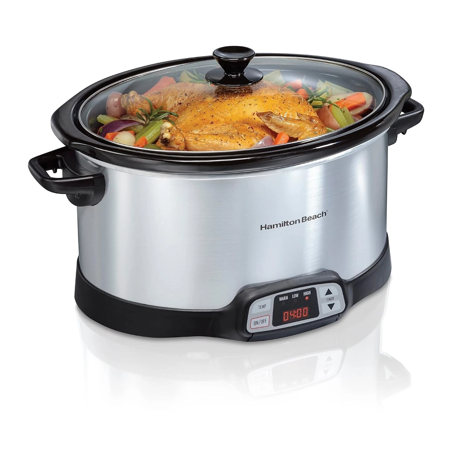 Hamilton Beach 8 Quart Programmable Slow Cooker Crock Pot 3 Temp Settings
