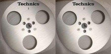 One Pair Silver TAPE REEL Technics 7" inch Light Metal Aluminum Take Up Reel