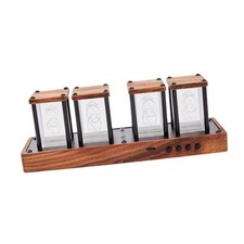 Nixie Tube Clock Alarm Timer Digital Desk Clock for Desk Coffee Shop Bedroom