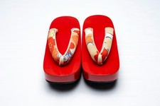 DEAR VANILLA AUTHENTIC JAPANESE YUKATA KIMONO GETA WOOD SANDALS 24cm US SIZE 7