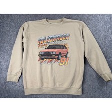 Volkswagen Racing 91 Gti Graphic Sweatshirt Mens Large Tan Beige Vw Golf Mk2 L
